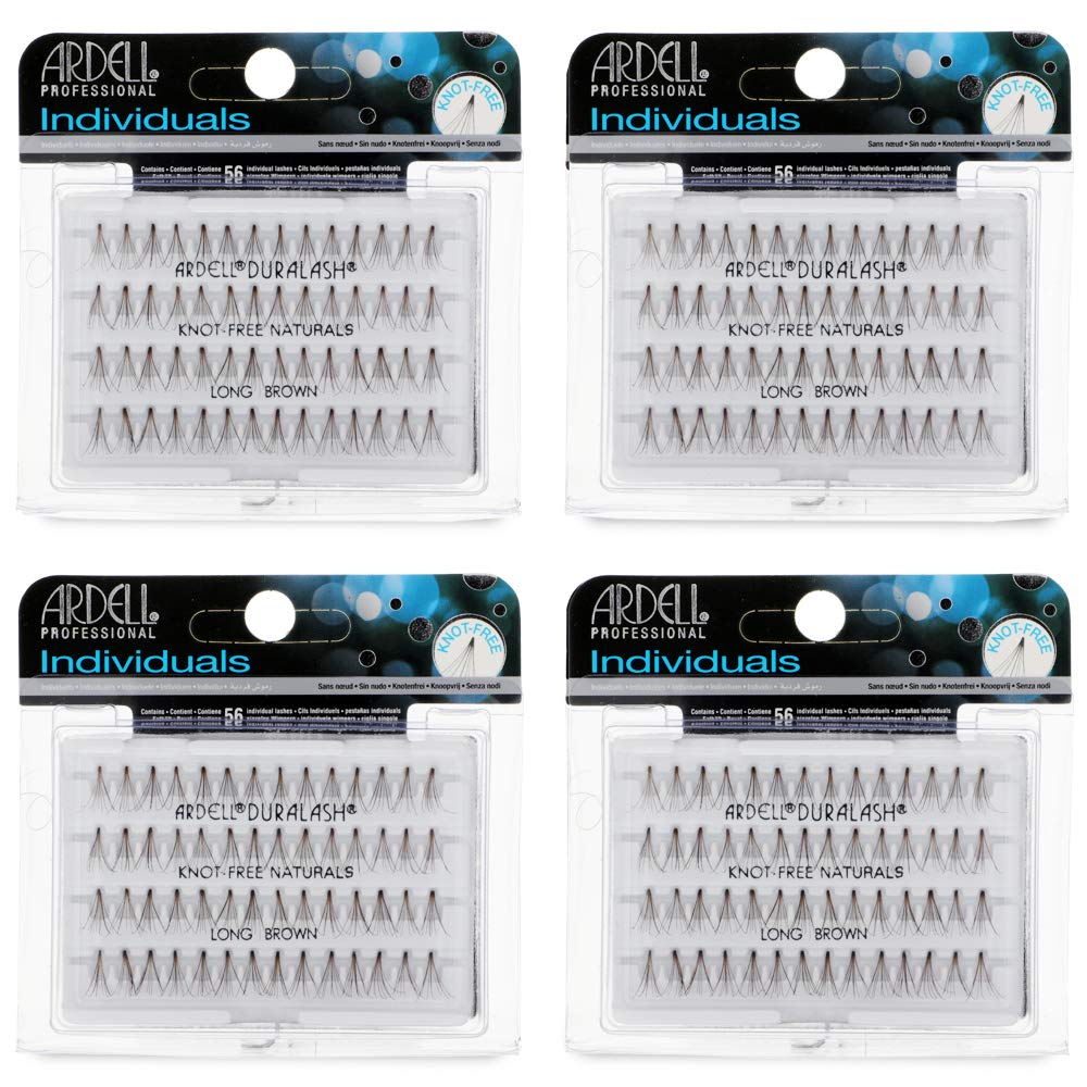 Ardell Long Individuals brown lash clusters close-up for natural, lightweight volume.