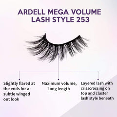 Ardell Mega Volume Lash 253 easy application for quick makeup days