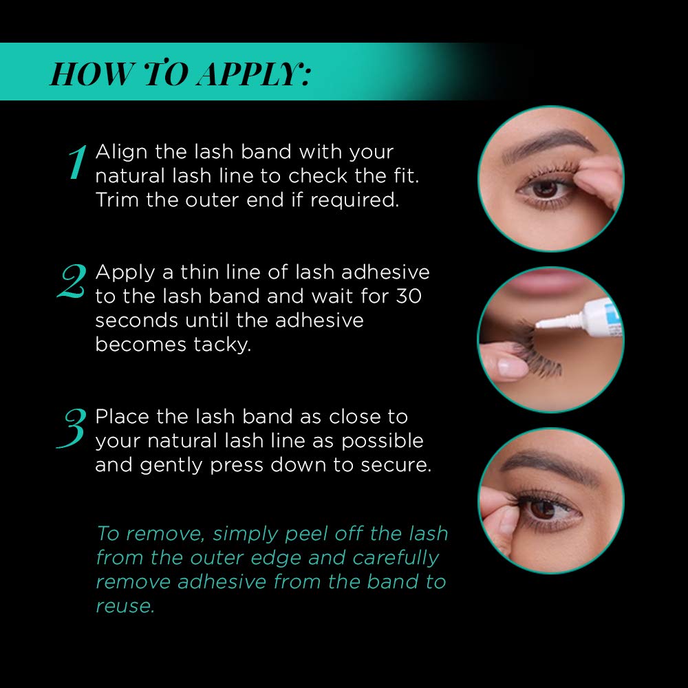Ardell 4 pack of Natural Lashes 109 Black offers reusable value for multiple looks.