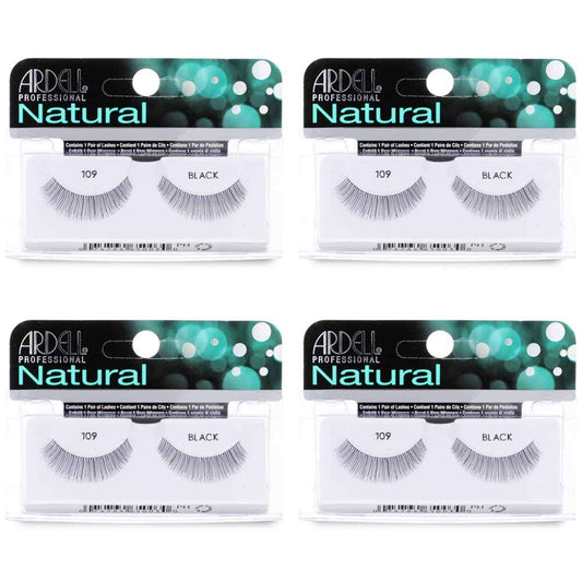 Ardell Natural Lashes 109 Black strip lashes for everyday wear with natural fullness.