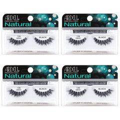 Ardell Natural Lashes 120 Black crisscross inner to outer for natural daily lift.