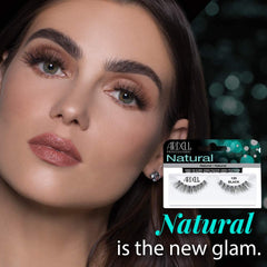 Ardell Natural Lashes 120 Black premium human hair with soft fibers.