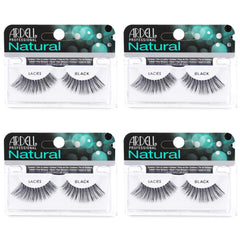 Ardell Natural Lashes Lacies Black 4-pack, natural look for everyday wear and subtle enhancement.