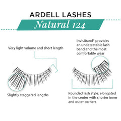 Ardell Natural Lashes 124 blend with your lashes for subtle drama.