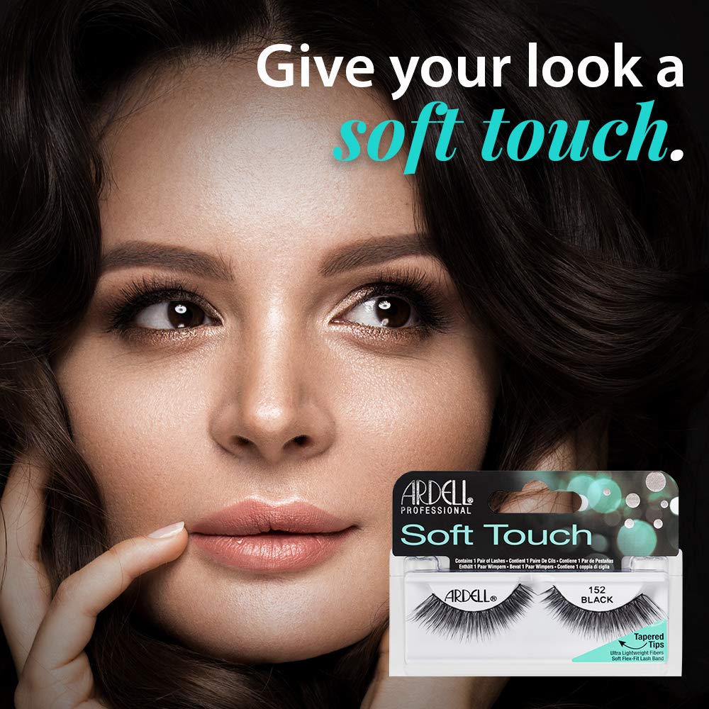 Close-up view of Ardell Soft Touch 152 lashes for easy application.