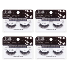 Ardell Studio Effects 105 layered lashes for full flutter and reusable wear.