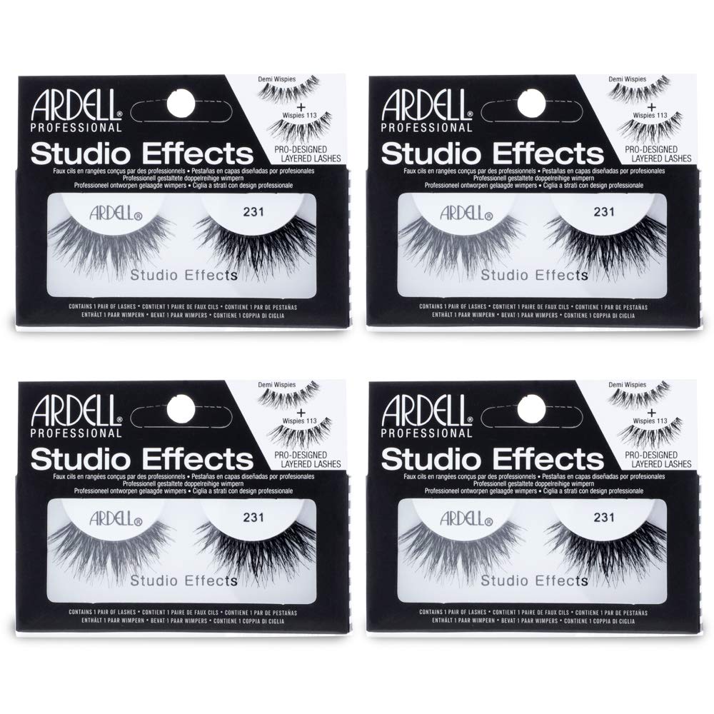 Ardell Studio Effects 231 lashes deliver dramatic volume for bold eye looks.