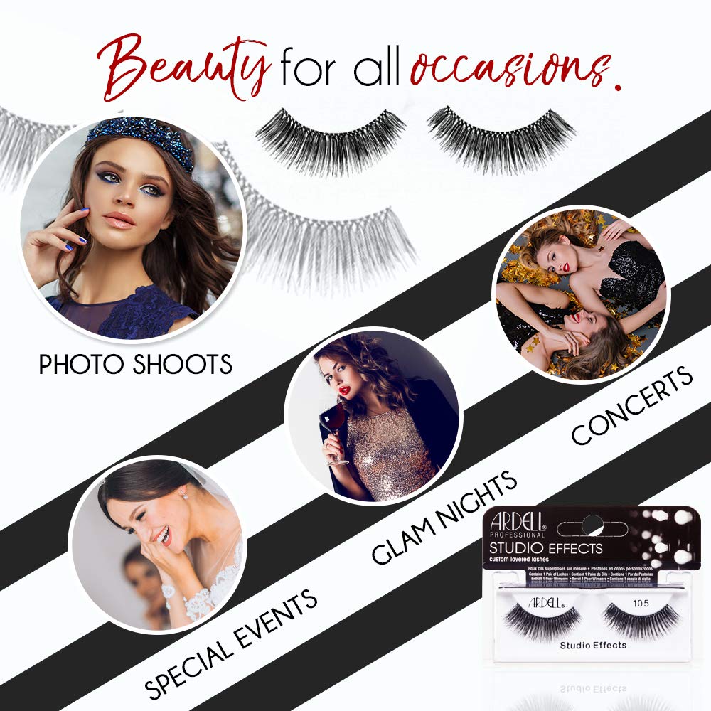 Ardell Studio Effects reusable lashes ideal for quick makeup refreshes.