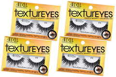 Ardell TextureEyes 579 false strip lashes delivering feathery volume and rounded eye uplift.