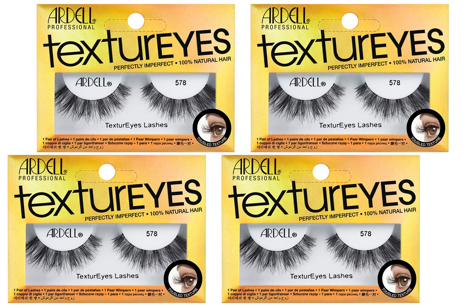 Ardell TexturEyes 578 strip lashes for defined, long-lasting eye definition and easy wear.