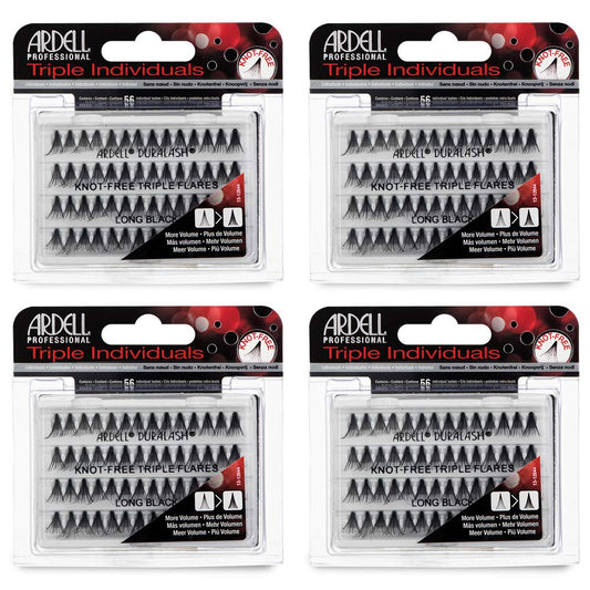 Ardell Triple Individual Lashes four-pack box showing voluminous extensions for dramatic eyes