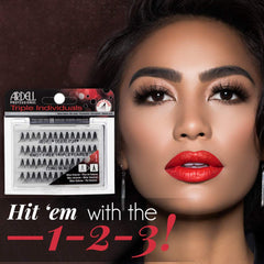 Ardell Triple Individual Lashes knot-free clusters close-up for seamless blend with natural lashes