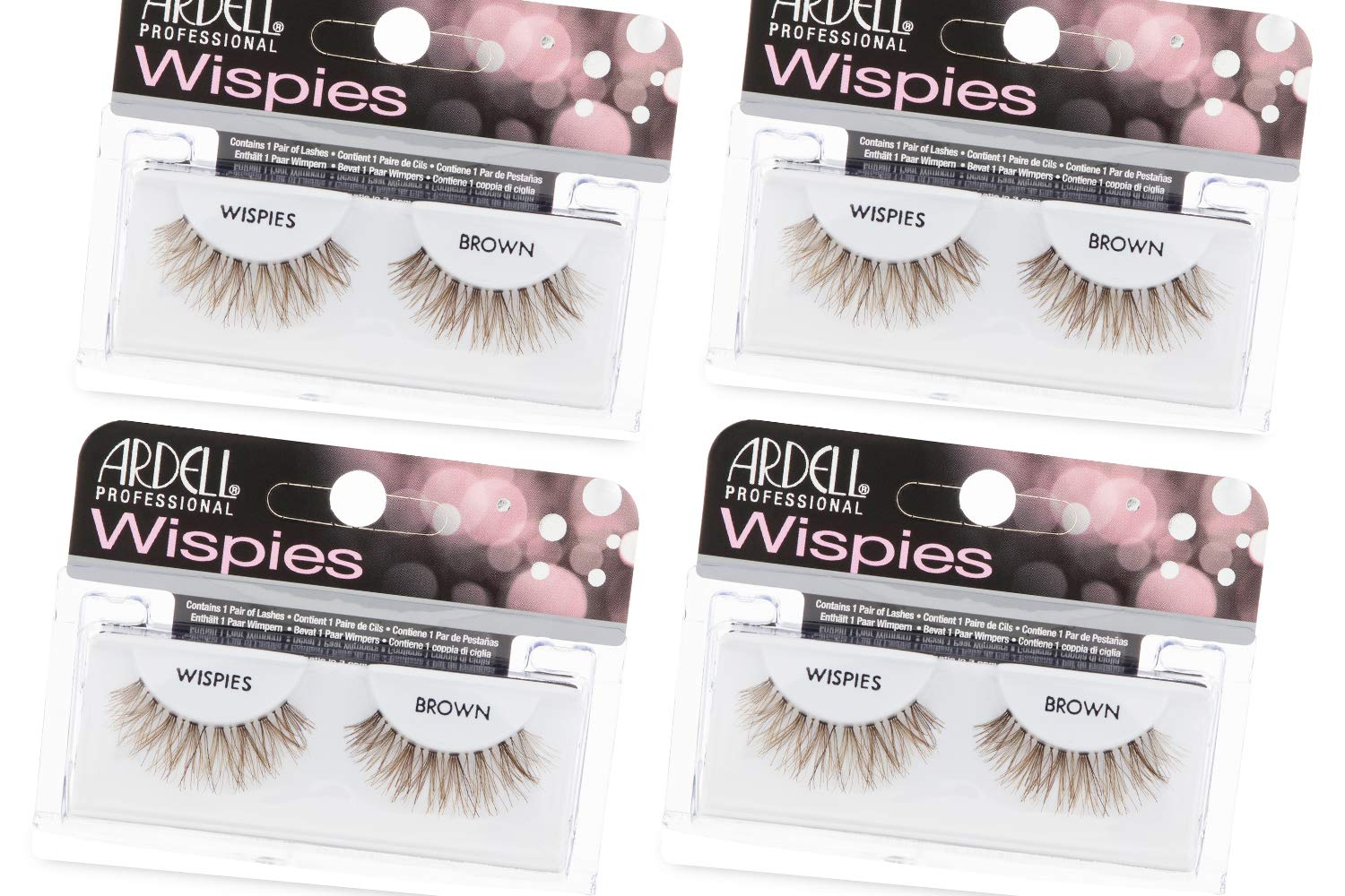 Ardell Wispies Brown feathery lashes for a natural, full look.