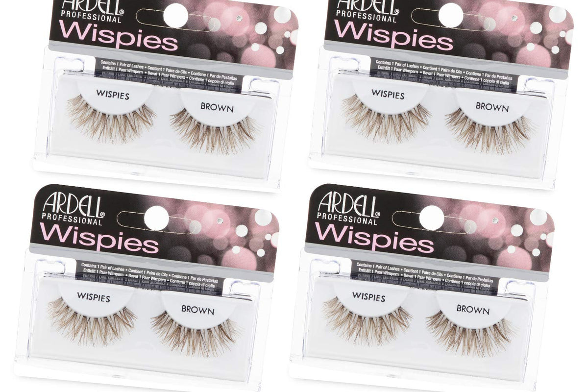 Ardell Wispies Brown feathery lashes for a natural, full look.