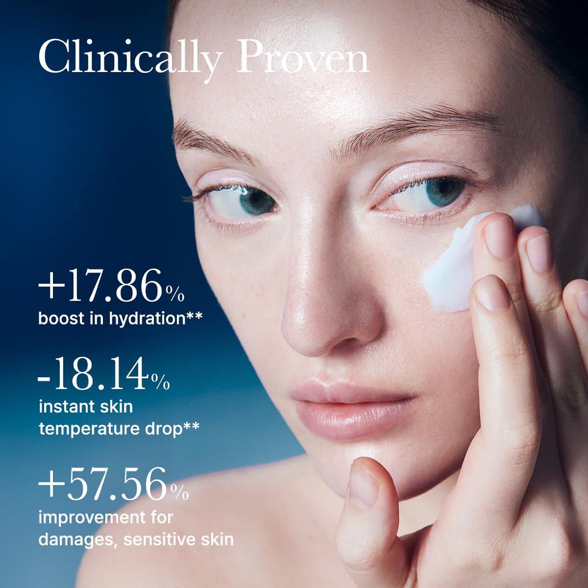 ARENCIA cream on skin demonstrates quick absorption and non-greasy finish.