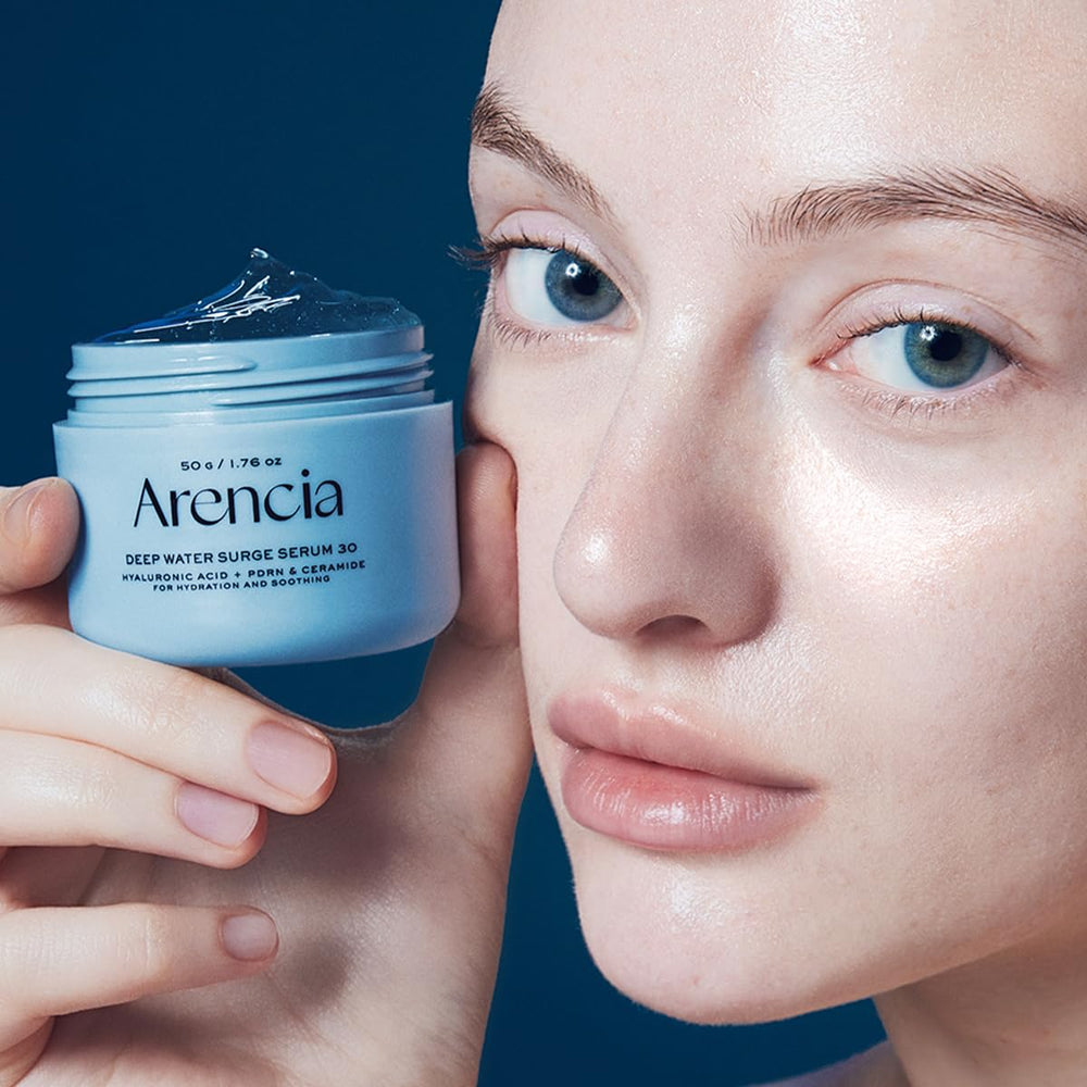 ARENCIA Night skincare routine setup with serum for calm evenings.