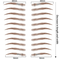 Aresvns eyebrow sheet detail highlights 4D hair-like texture for natural results.