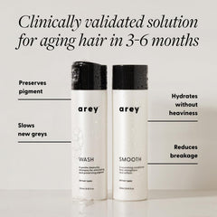 Arey Shower Duo conditioner bottle hydrates and strengthens hair