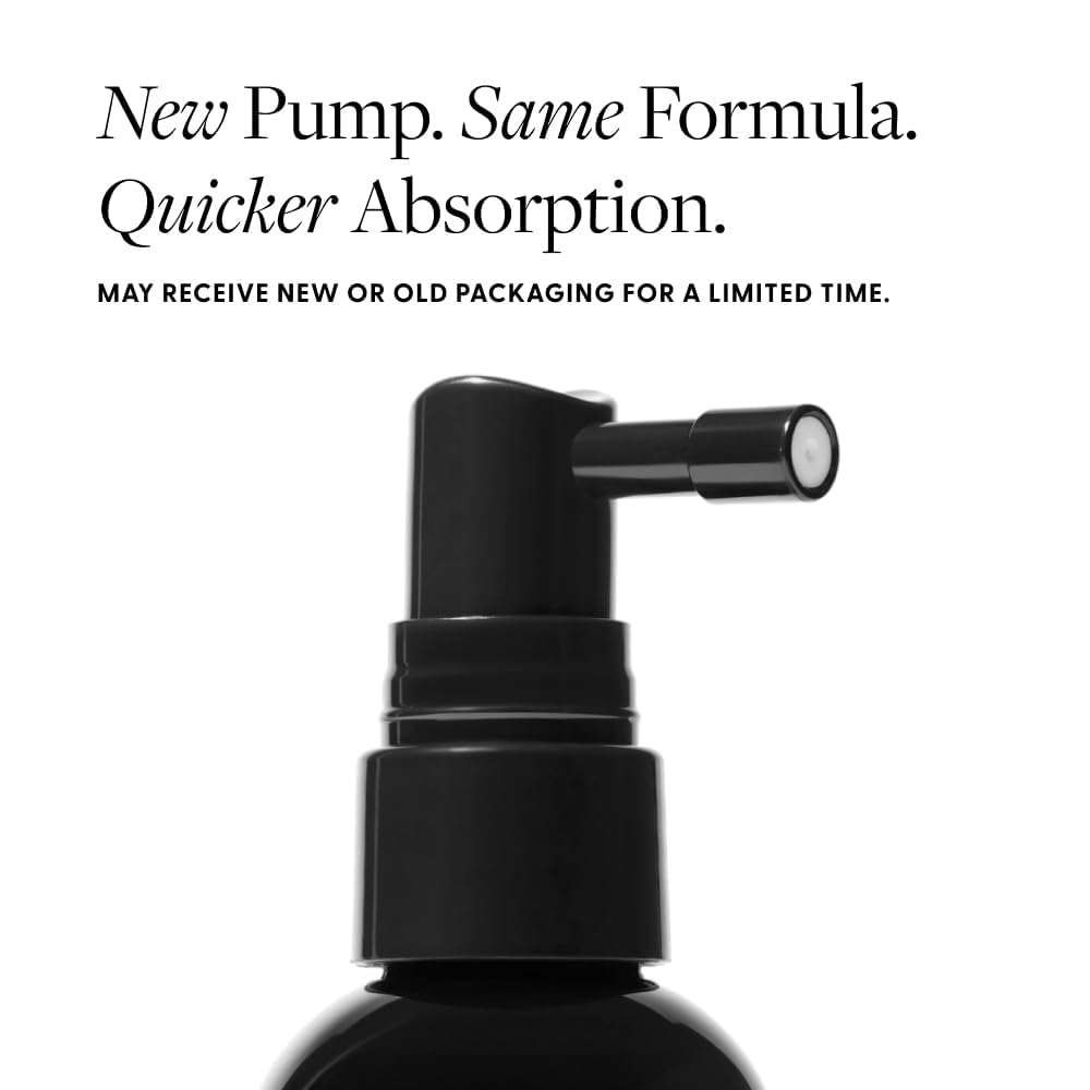 Arey System Daily Hair Serum pump dispensing precise amount for easy use