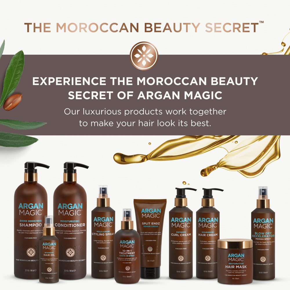 Ingredients highlight argan oil and castor oil in pomade formula.
