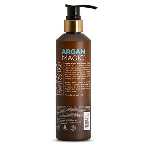 Close-up of Argan Magic Nourishing Hair Cream texture for silky hydration