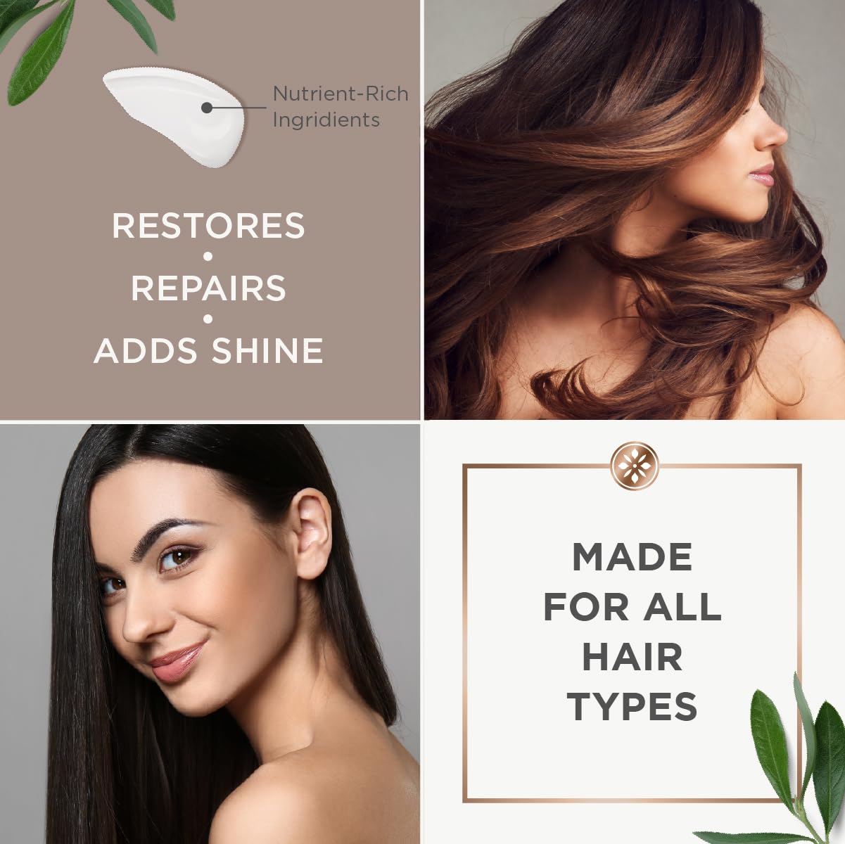 Argan Magic Restorative Hair Mask packaging highlights USA-made, paraben-free, cruelty-free formula.