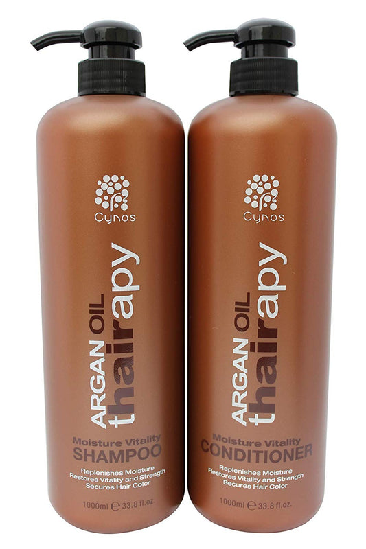 Argan Oil Thairapy shampoo bottle for color-safe hydration and shine