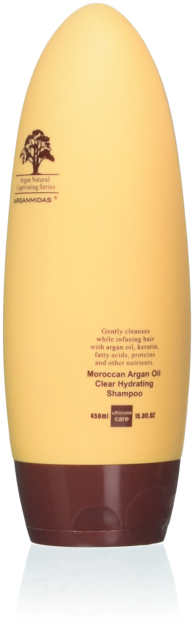 ARGANMIDAS Moroccan Oil Clear Hydrating Shampoo bottle delivers gentle cleansing and moisture for all hair types.