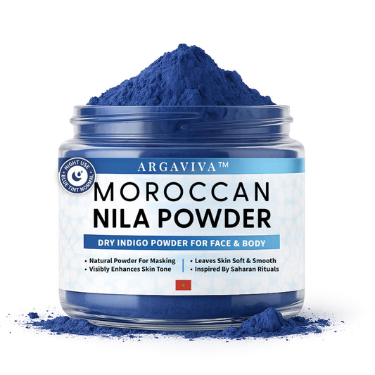 Argaviva Moroccan Nila Powder packaging ready for at home spa rituals