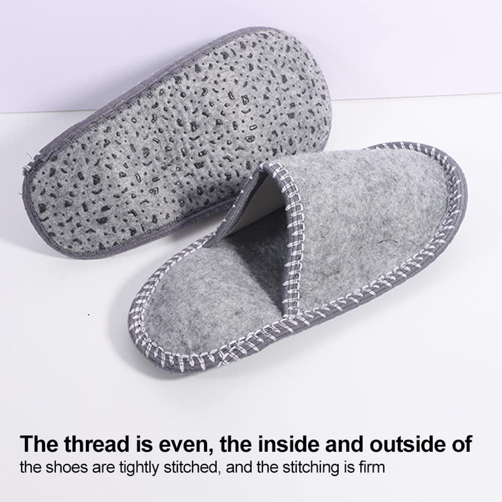 ariarly fleece felt guest slippers pack multi-size set with two pairs per size.