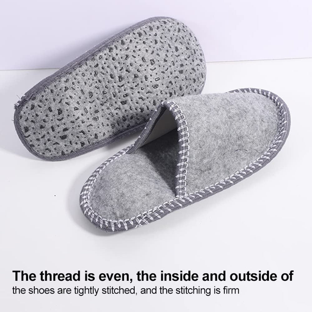 ariarly fleece felt guest slippers pack multi-size set with two pairs per size.