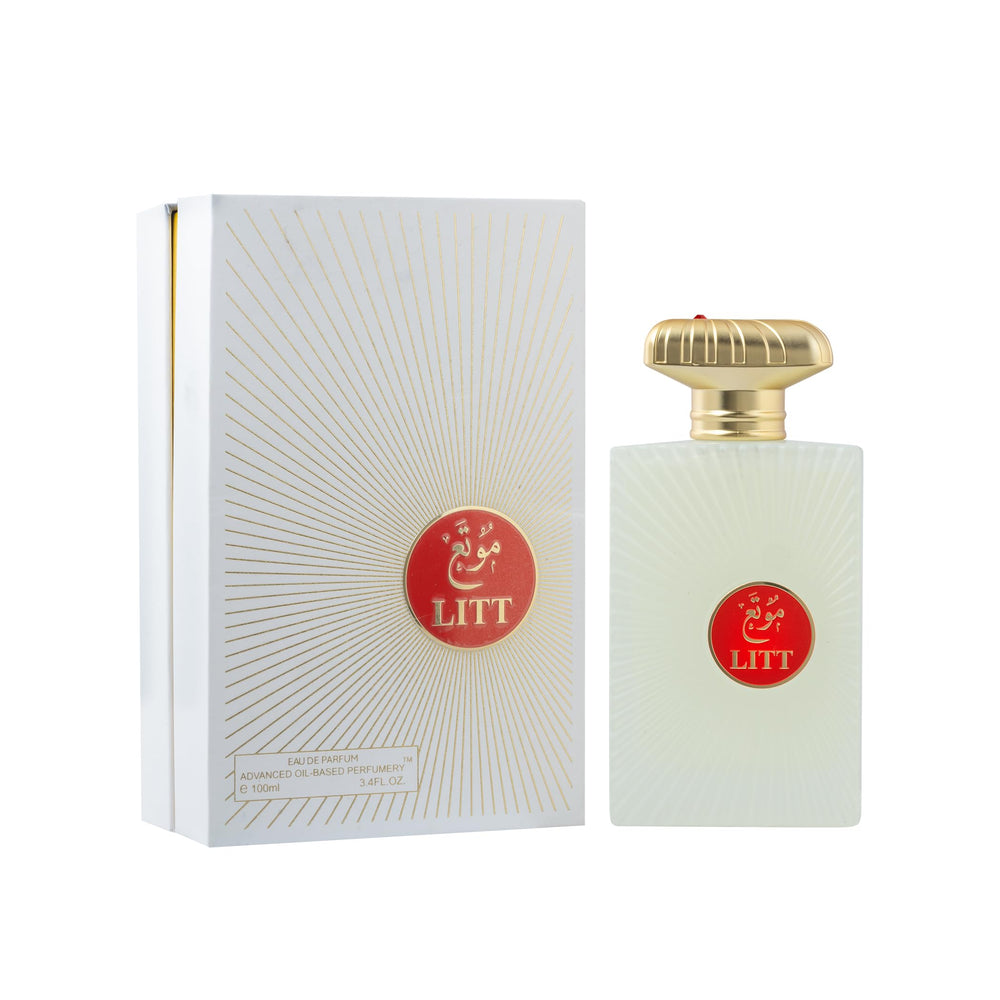 ARIAZ Litt bottle front view, a versatile daytime fragrance for daily wear.
