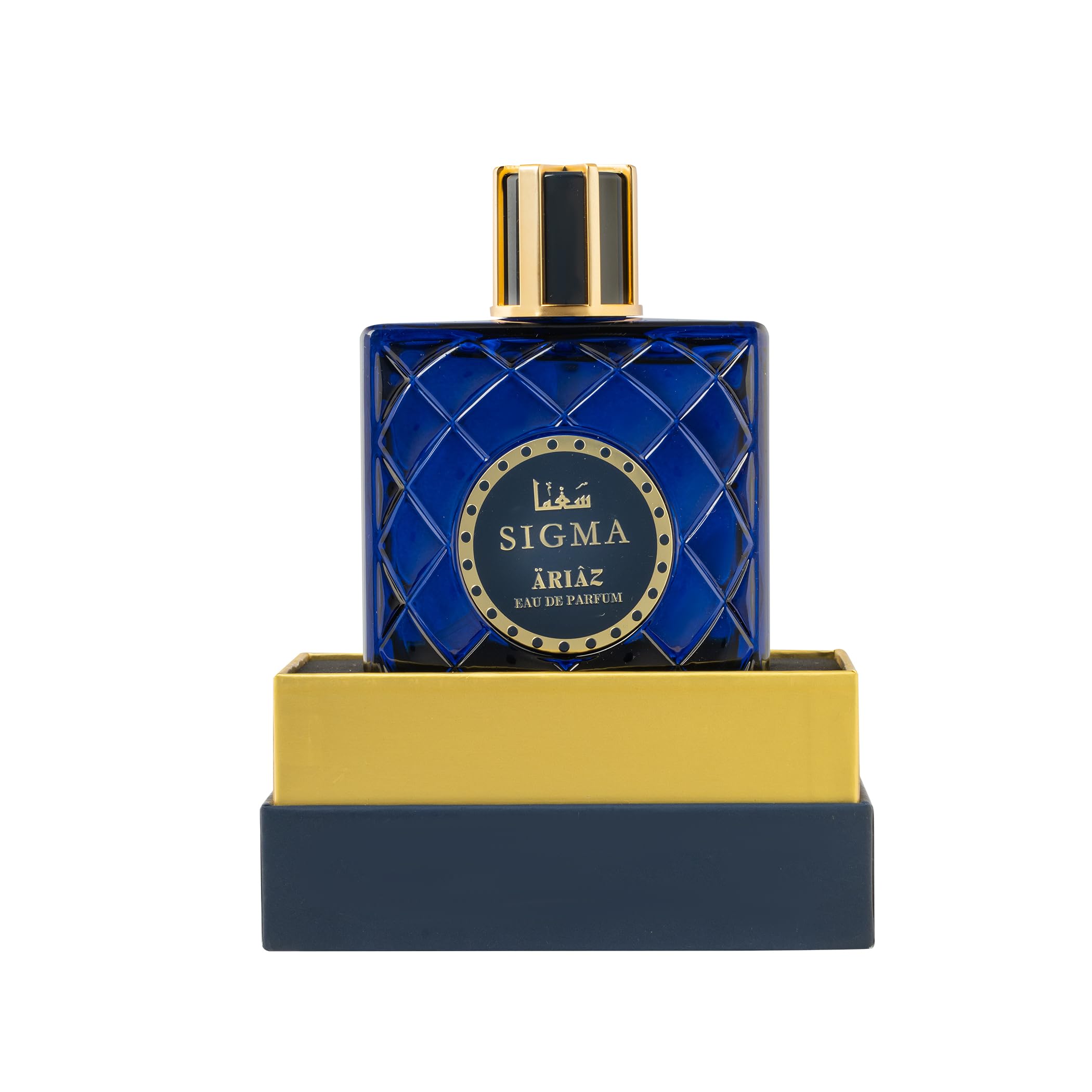 ARIAZ Sigma cap detail emphasizes a refined, premium bottle design.