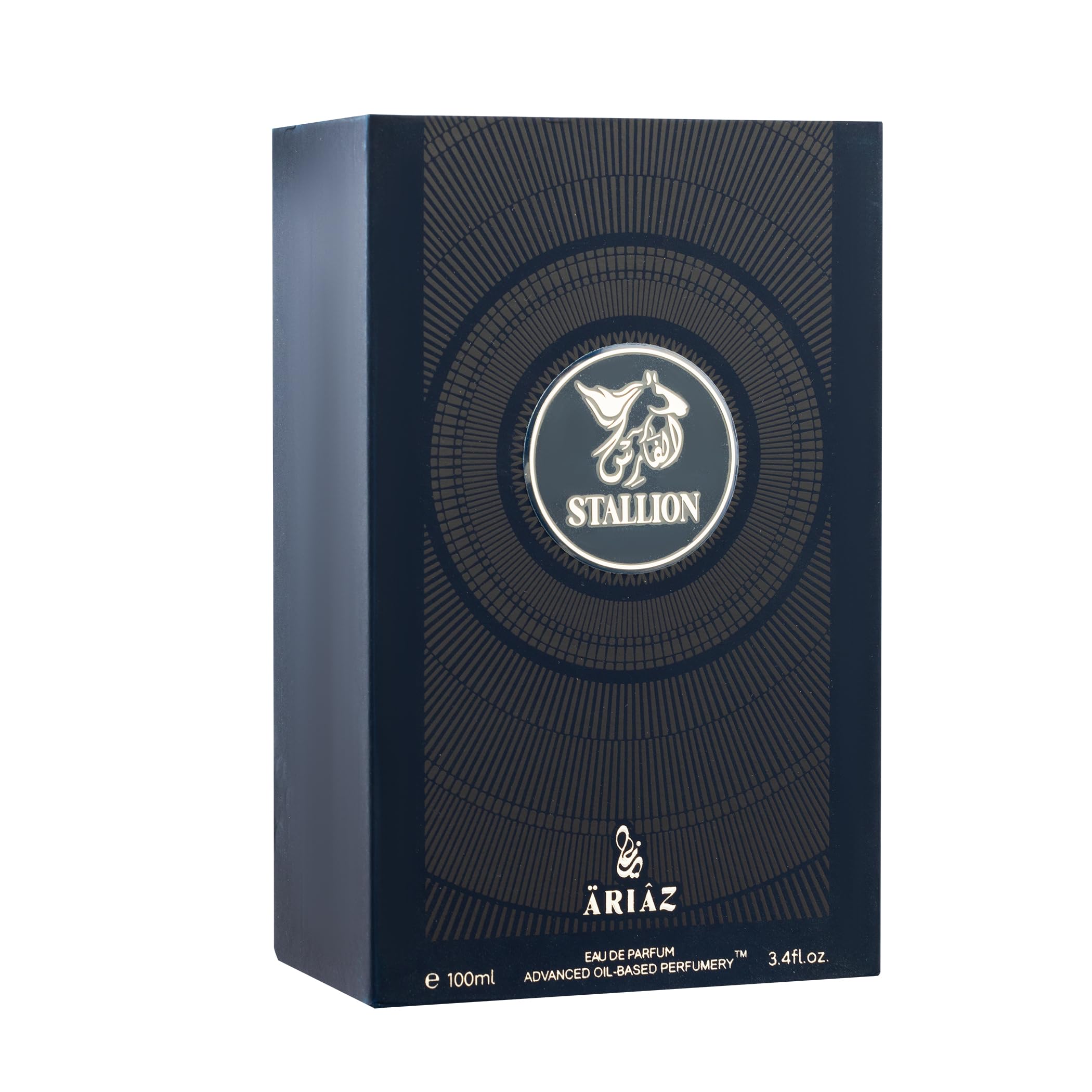 ARIAZ Stallion packaging box signals premium summer fragrance