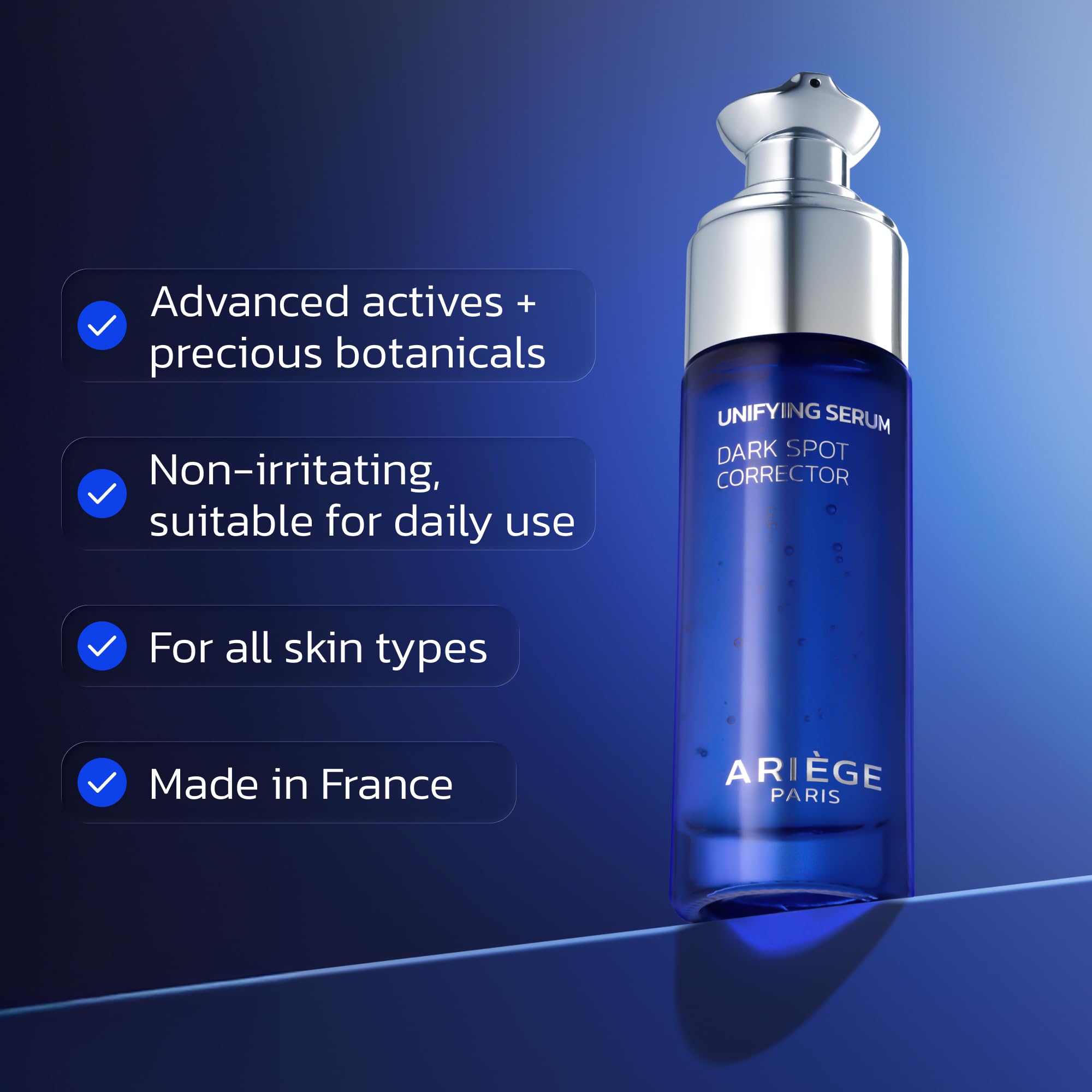 ARIÈGE PARIS serum texture on skin showing smooth absorption