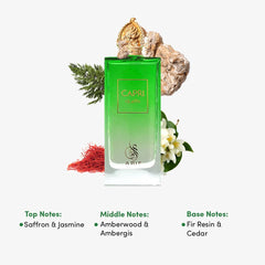 ARIF Capri perfume bottle side angle highlighting a sleek profile and premium craftsmanship.
