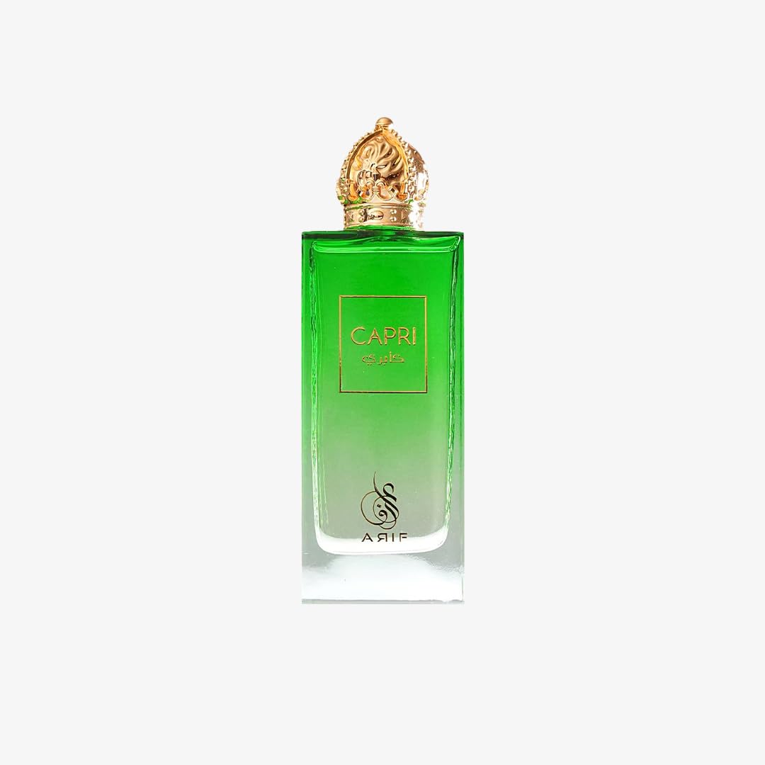 ARIF Capri top notes lychee and jasmine in a bright, inviting image.