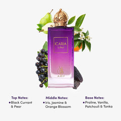 ARIF Icaria heart note with iris jasmine and orange blossom.