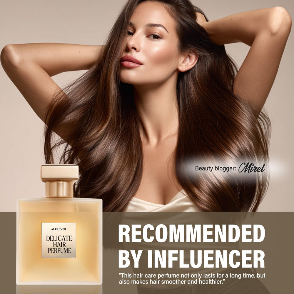 ARIOS Hair Perfume on model showcasing subtle fragrance.