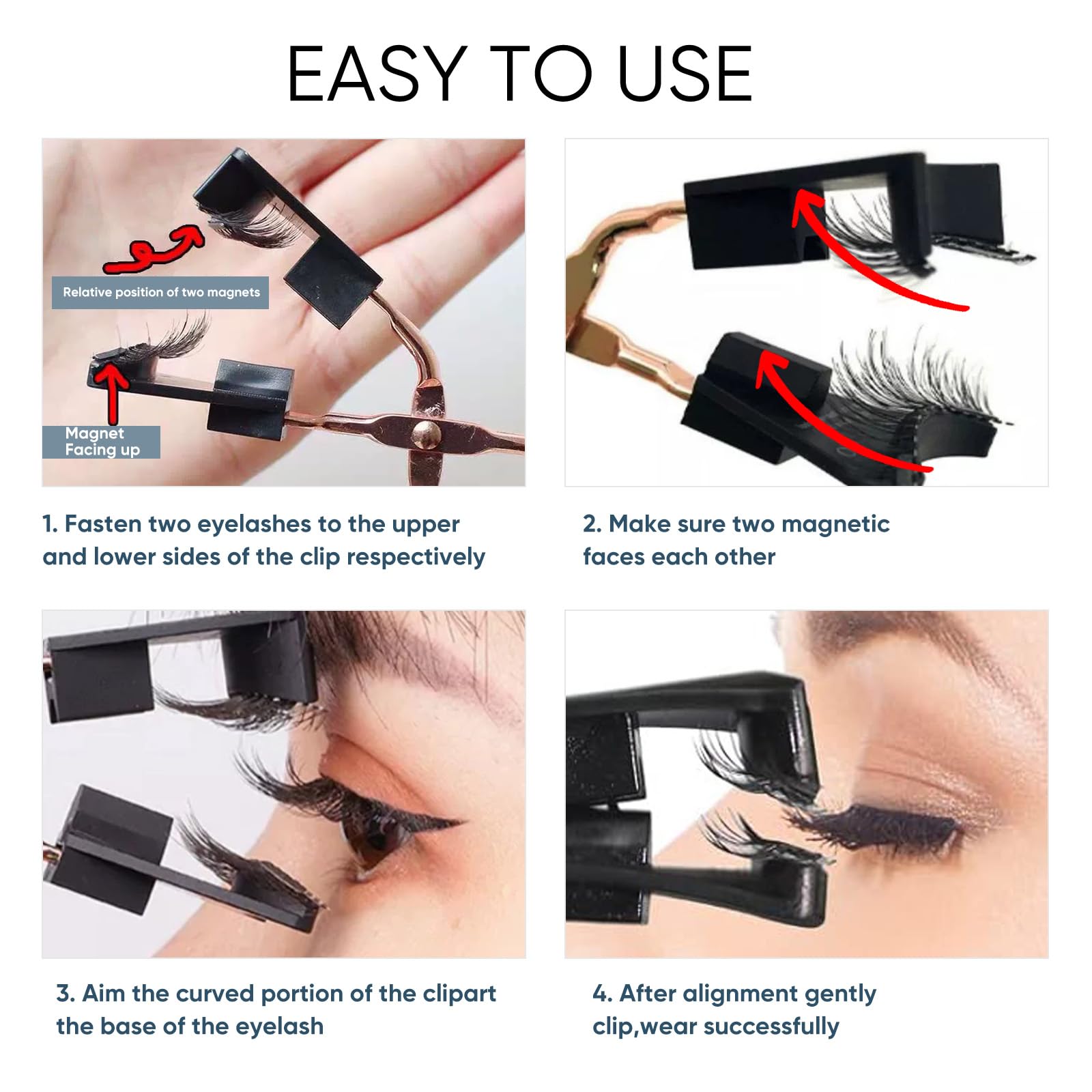 ARIOS magnetic lashes four-pairs pack for versatile daily looks