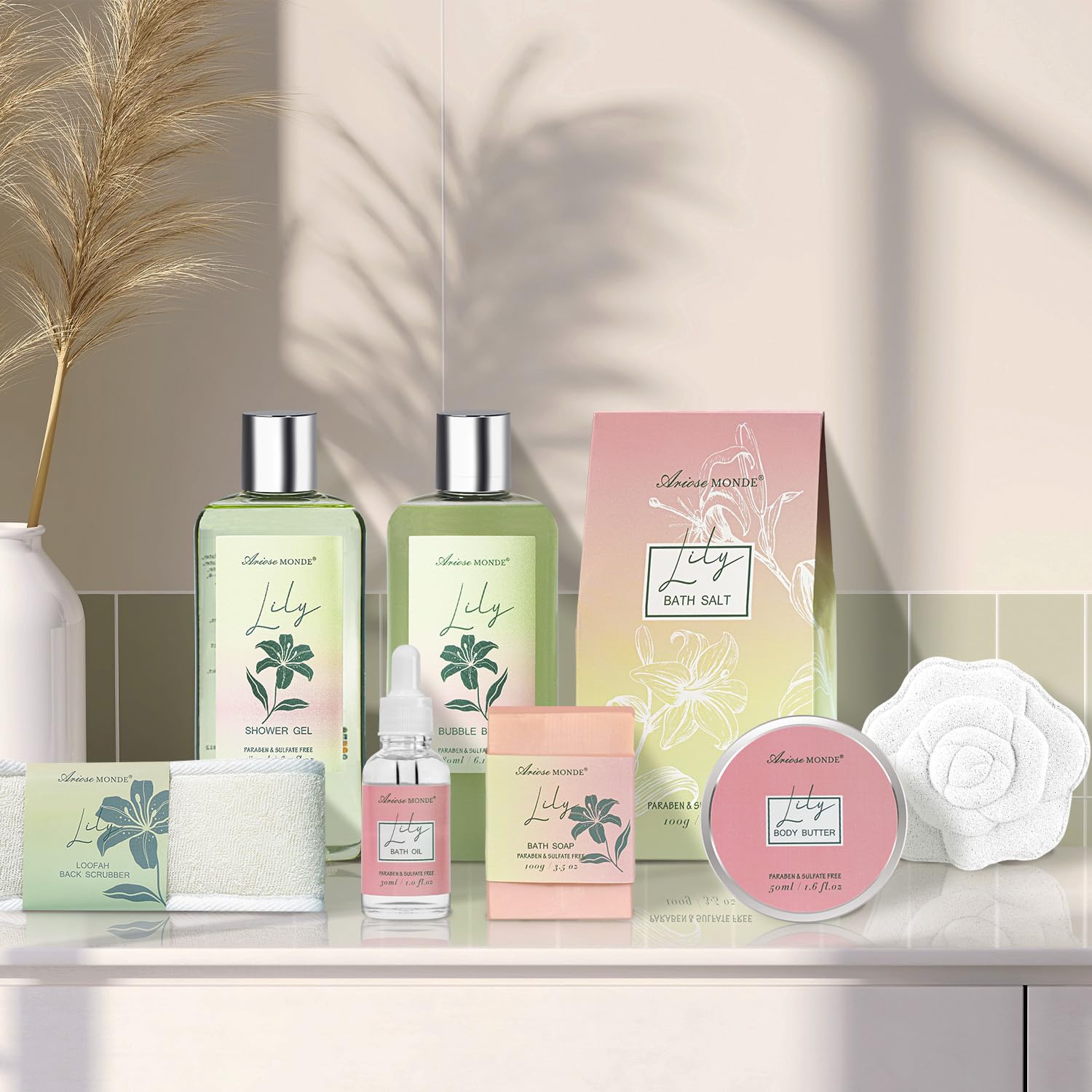 ArioseMonde bath oil and body butter, nourishes skin to feel smooth.