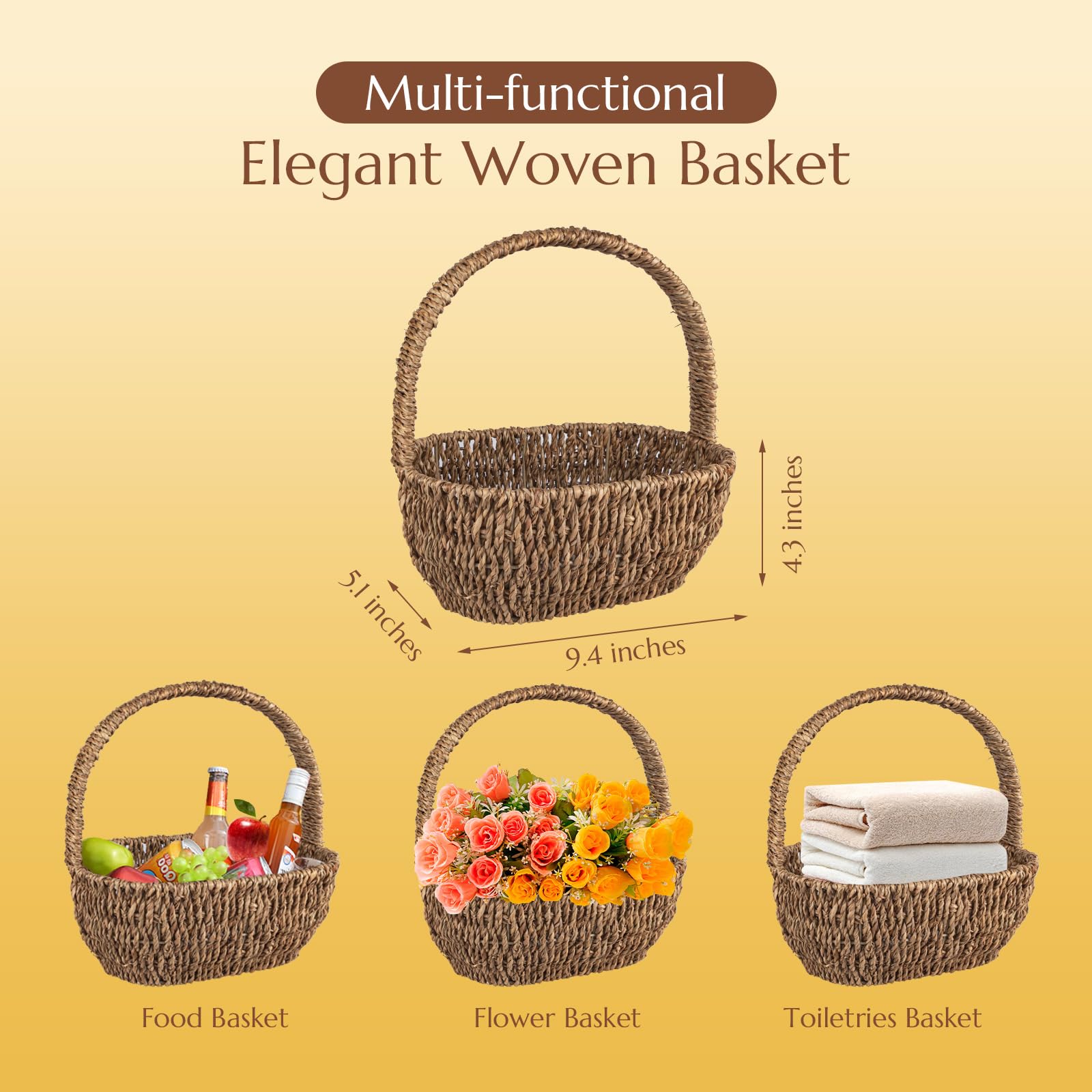 ArioseMonde Sturdy woven basket, reusable keepsake after gifting.