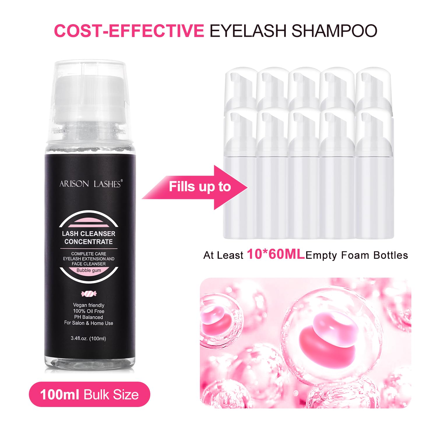 ARISON LASHES bulk packaging concept for home and salon use.
