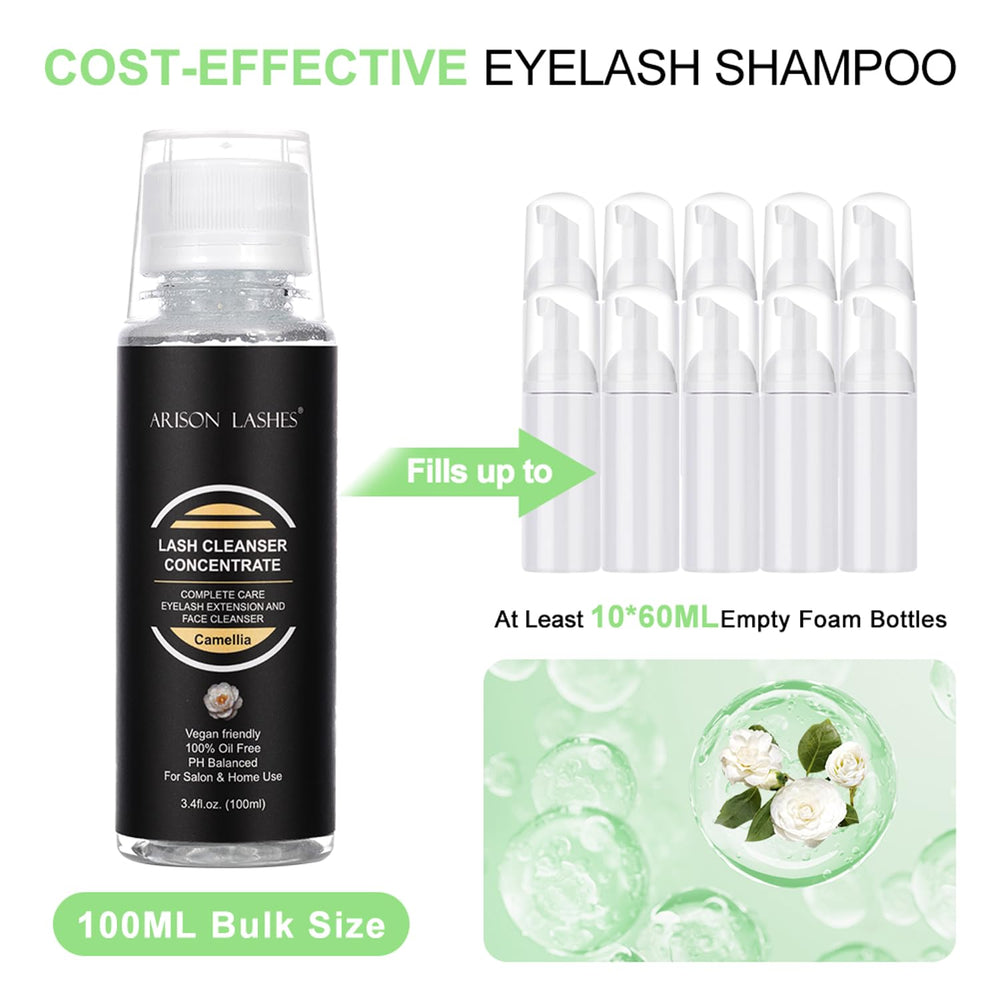 ARISON LASHES clean eye area after wash for comfortable lashes.