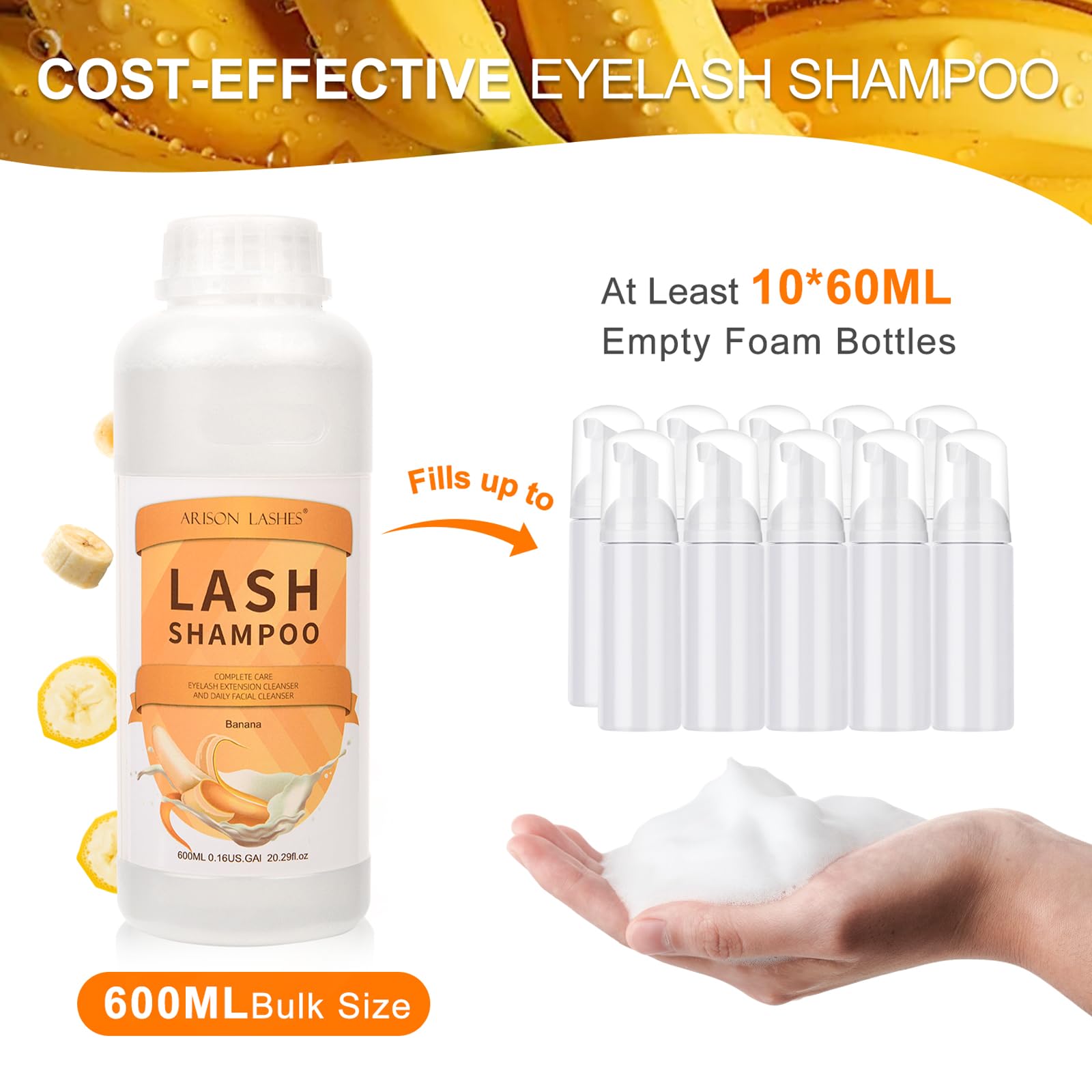 ARISON LASHES post-extension cleansing suitable for home and salon use