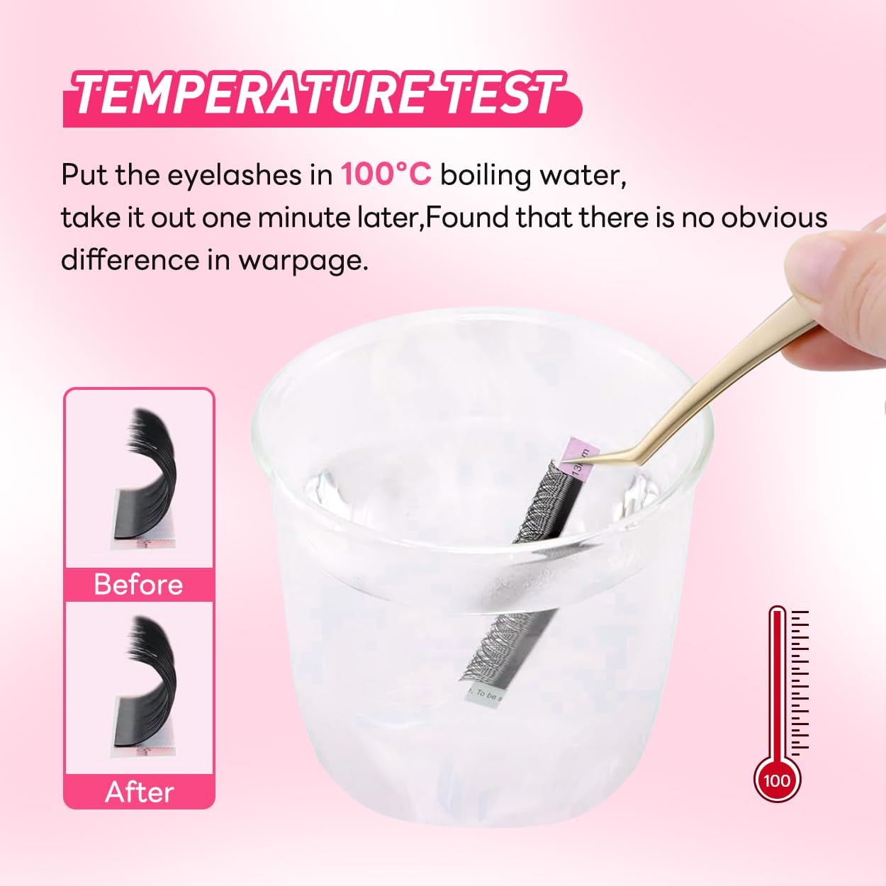 ARISON LASHES close-up of long stem and bonded base for stronger retention