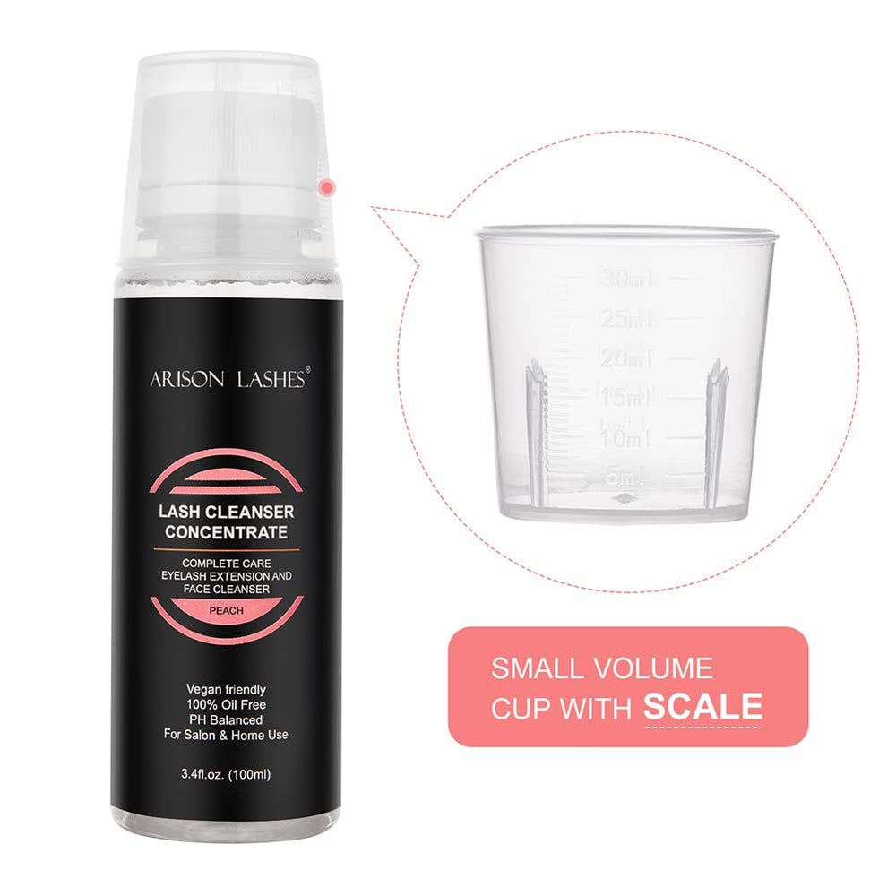 Mixing diluent and water for correct lash cleanser concentration by ARISON LASHES