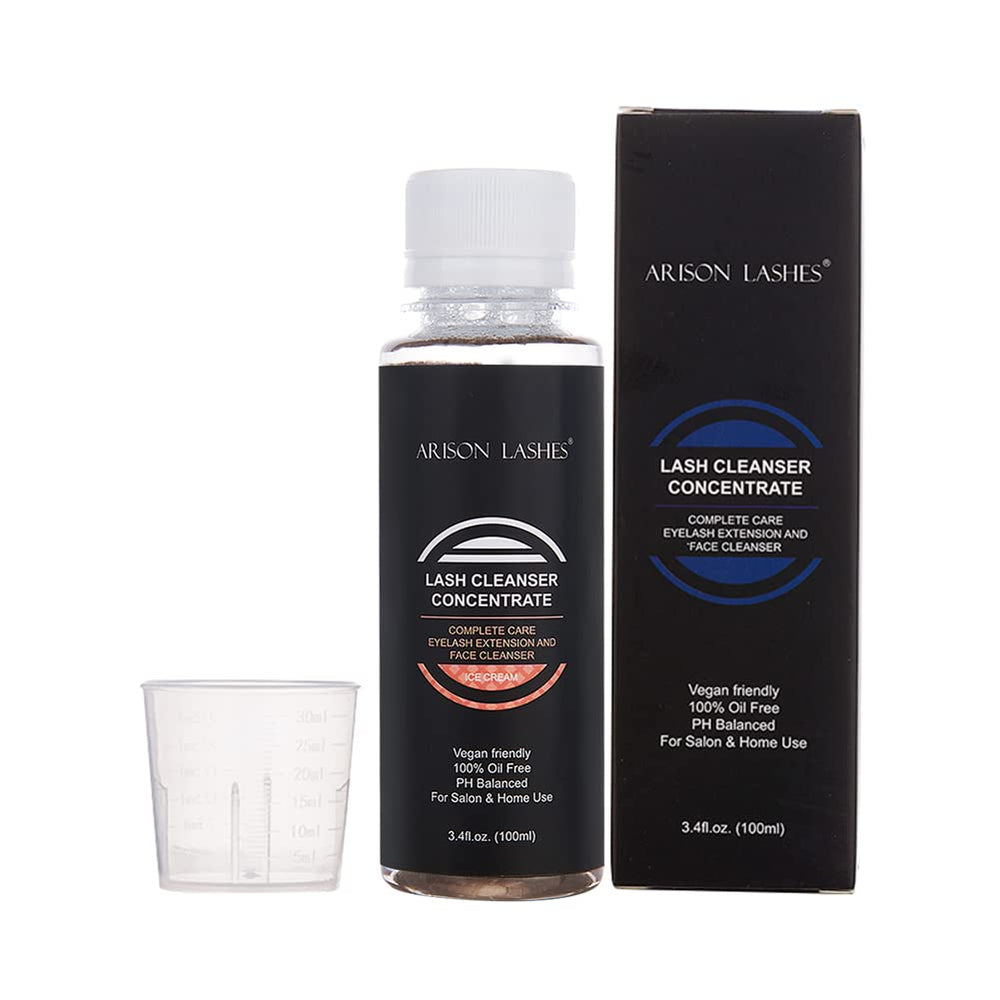ARISON LASHES eyelash cleanser concentrate bottle for easy DIY lash shampoo.