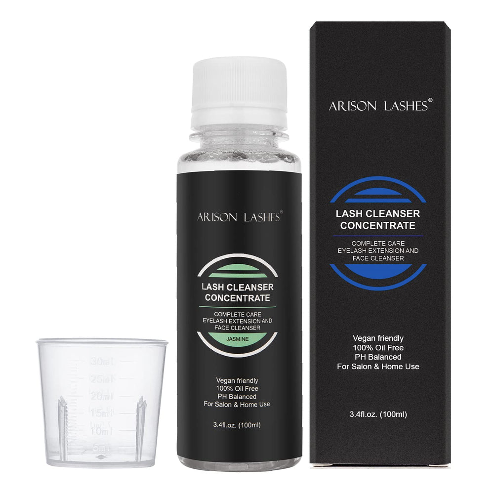 ARISON LASHES eyelash cleanser concentrate bottle for daily extensions care.