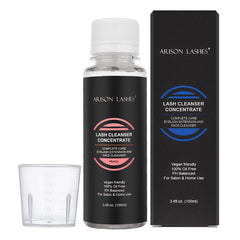 ARISON LASHES packaging for eyelash cleanser concentrate, ideal for home lash care